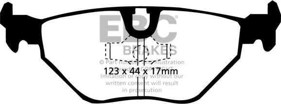 EBC Brakes DP9690 - Комплект спирачно феродо, дискови спирачки vvparts.bg