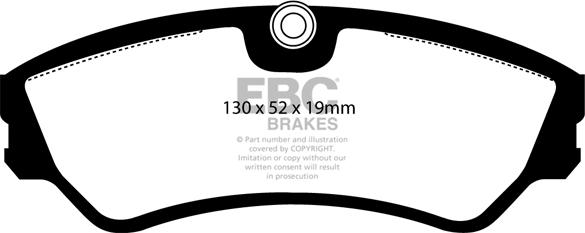 EBC Brakes DP967 - Комплект спирачно феродо, дискови спирачки vvparts.bg