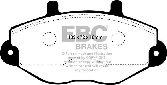 EBC Brakes DP920 - Комплект спирачно феродо, дискови спирачки vvparts.bg