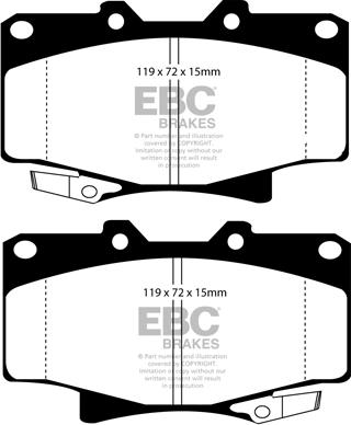 EBC Brakes DP992 - Комплект спирачно феродо, дискови спирачки vvparts.bg