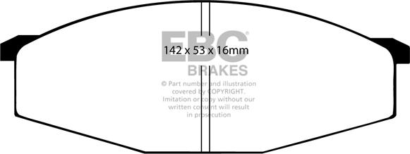 EBC Brakes DP445 - Комплект спирачно феродо, дискови спирачки vvparts.bg