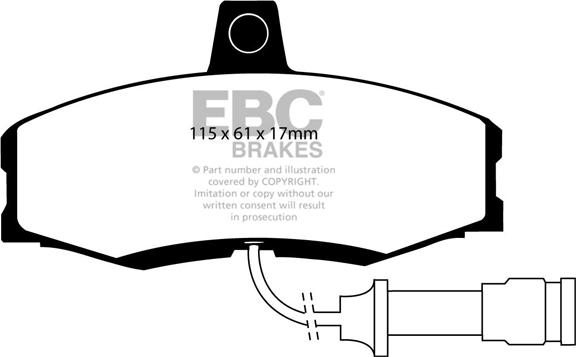 EBC Brakes DP455 - Комплект спирачно феродо, дискови спирачки vvparts.bg