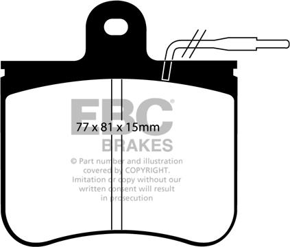 EBC Brakes DP406 - Комплект спирачно феродо, дискови спирачки vvparts.bg