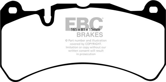 EBC Brakes DP41591R - Комплект спирачно феродо, дискови спирачки vvparts.bg