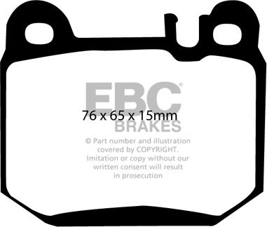 EBC Brakes DP41395R - Комплект спирачно феродо, дискови спирачки vvparts.bg