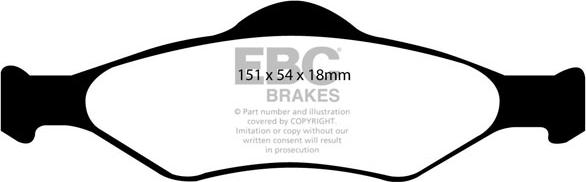 EBC Brakes DP41300R - Комплект спирачно феродо, дискови спирачки vvparts.bg