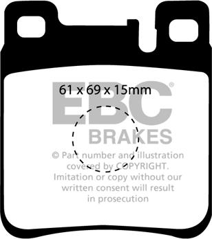 EBC Brakes DP4887R - Комплект спирачно феродо, дискови спирачки vvparts.bg