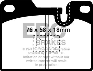 EBC Brakes DP4346R - Комплект спирачно феродо, дискови спирачки vvparts.bg