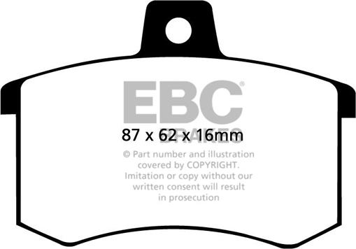 EBC Brakes DP4370R - Комплект спирачно феродо, дискови спирачки vvparts.bg