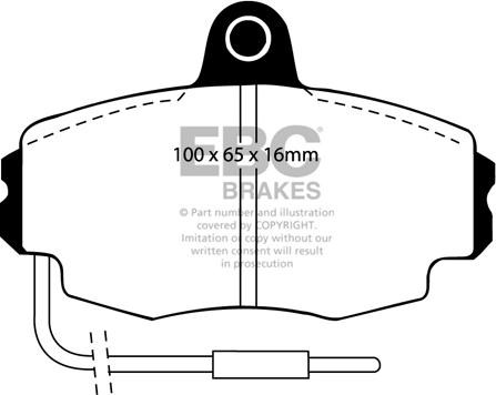 EBC Brakes DP426/4 - Комплект спирачно феродо, дискови спирачки vvparts.bg