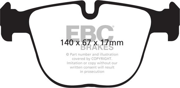 EBC Brakes DP42008R - Комплект спирачно феродо, дискови спирачки vvparts.bg