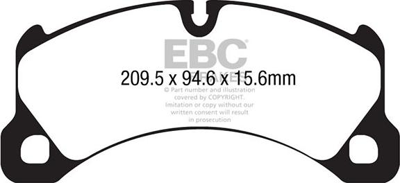 EBC Brakes DP42162R - Комплект спирачно феродо, дискови спирачки vvparts.bg