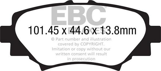 EBC Brakes DP42186R - Комплект спирачно феродо, дискови спирачки vvparts.bg