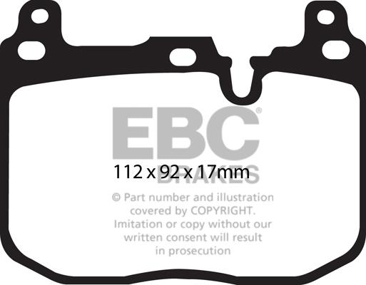EBC Brakes DP42130R - Комплект спирачно феродо, дискови спирачки vvparts.bg