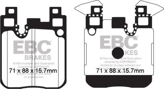 EBC Brakes DP42133R - Комплект спирачно феродо, дискови спирачки vvparts.bg