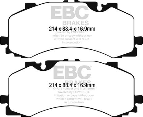 EBC Brakes DP42279R - Комплект спирачно феродо, дискови спирачки vvparts.bg