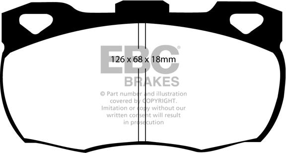 EBC Brakes DP6708 - Комплект спирачно феродо, дискови спирачки vvparts.bg