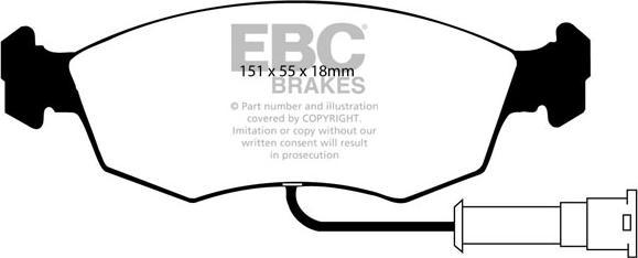 EBC Brakes DP473 - Комплект спирачно феродо, дискови спирачки vvparts.bg
