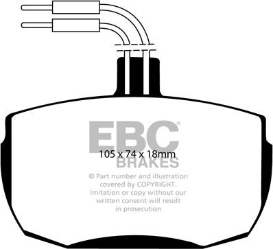 EBC Brakes DP472 - Комплект спирачно феродо, дискови спирачки vvparts.bg