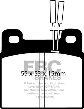 EBC Brakes DP508 - Комплект спирачно феродо, дискови спирачки vvparts.bg