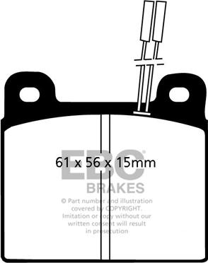 EBC Brakes DP507 - Комплект спирачно феродо, дискови спирачки vvparts.bg