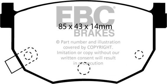 EBC Brakes DP528 - Комплект спирачно феродо, дискови спирачки vvparts.bg