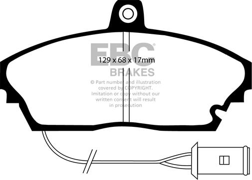 EBC Brakes DP643 - Комплект спирачно феродо, дискови спирачки vvparts.bg