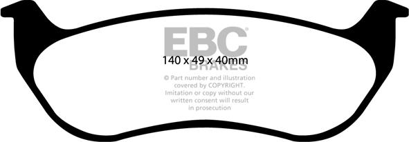EBC Brakes DP61673 - Комплект спирачно феродо, дискови спирачки vvparts.bg