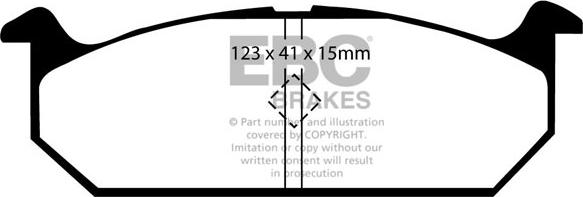 EBC Brakes DP613 - Комплект спирачно феродо, дискови спирачки vvparts.bg