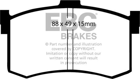 EBC Brakes DP631 - Комплект спирачно феродо, дискови спирачки vvparts.bg