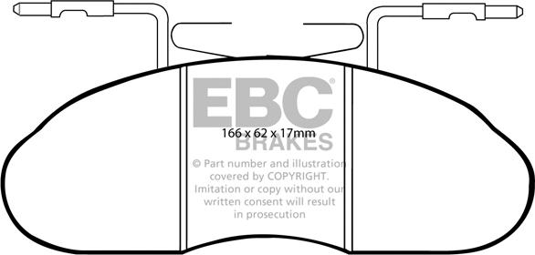 EBC Brakes DP633/2 - Комплект спирачно феродо, дискови спирачки vvparts.bg