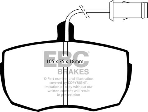 EBC Brakes DP622 - Комплект спирачно феродо, дискови спирачки vvparts.bg