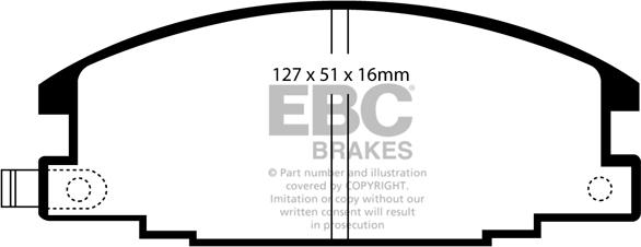 EBC Brakes DP6746 - Комплект спирачно феродо, дискови спирачки vvparts.bg