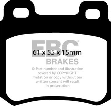 EBC Brakes DP671 - Комплект спирачно феродо, дискови спирачки vvparts.bg