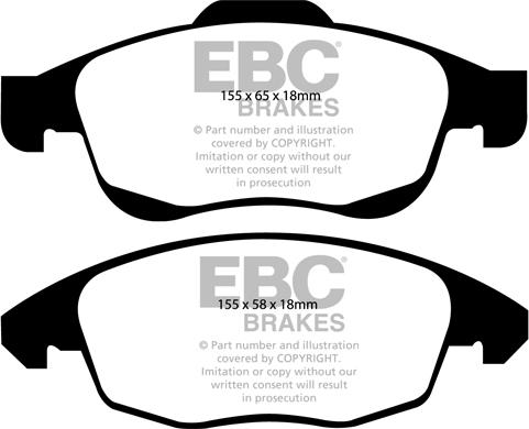EBC Brakes DP1959 - Комплект спирачно феродо, дискови спирачки vvparts.bg