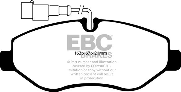 EBC Brakes DP1956 - Комплект спирачно феродо, дискови спирачки vvparts.bg