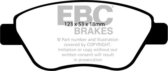 EBC Brakes DP21965 - Комплект спирачно феродо, дискови спирачки vvparts.bg