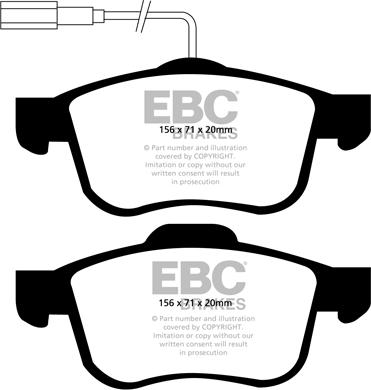 EBC Brakes DP1904 - Комплект спирачно феродо, дискови спирачки vvparts.bg