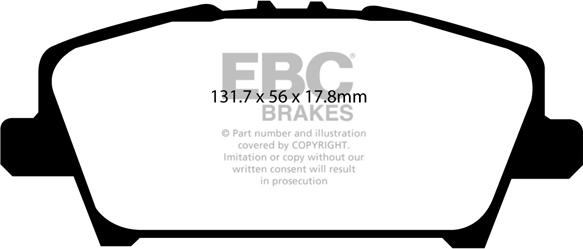 EBC Brakes DP1901 - Комплект спирачно феродо, дискови спирачки vvparts.bg