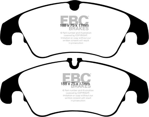 EBC Brakes DP1986 - Комплект спирачно феродо, дискови спирачки vvparts.bg