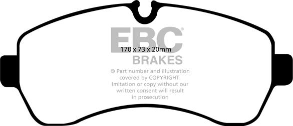 EBC Brakes DP1928 - Комплект спирачно феродо, дискови спирачки vvparts.bg