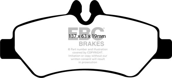 EBC Brakes DP1927 - Комплект спирачно феродо, дискови спирачки vvparts.bg