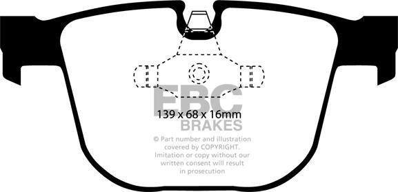 EBC Brakes DP1451 - Комплект спирачно феродо, дискови спирачки vvparts.bg