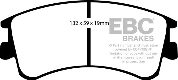 EBC Brakes DP1465 - Комплект спирачно феродо, дискови спирачки vvparts.bg