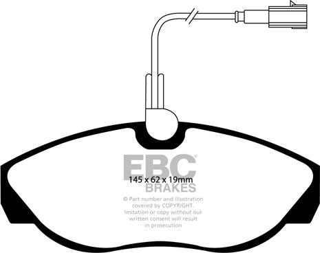 EBC Brakes DP1417 - Комплект спирачно феродо, дискови спирачки vvparts.bg