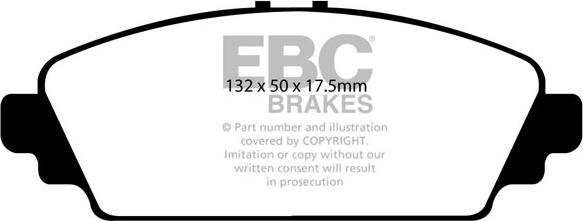 EBC Brakes DP21544 - Комплект спирачно феродо, дискови спирачки vvparts.bg