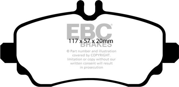 EBC Brakes DP1555 - Комплект спирачно феродо, дискови спирачки vvparts.bg