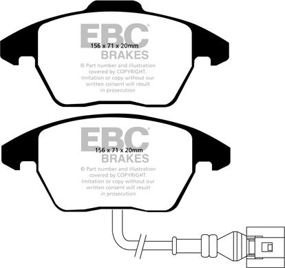 EBC Brakes DP1517 - Комплект спирачно феродо, дискови спирачки vvparts.bg