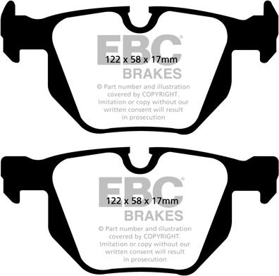 EBC Brakes DP1588 - Комплект спирачно феродо, дискови спирачки vvparts.bg