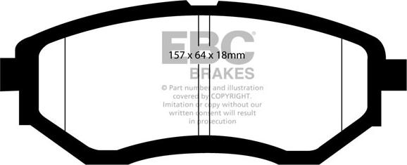 EBC Brakes DP31583C - Комплект спирачно феродо, дискови спирачки vvparts.bg